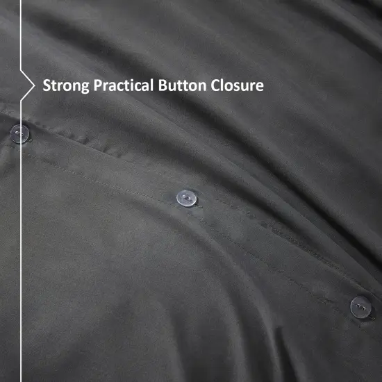 Nestl Double Brushed Microfiber Duvet Cover Set Gray {6}