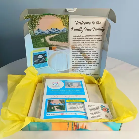 Paint Kit - African Savannah Acrylic Painting Kit & Video Lesson, DIY Craft, Painting Gift Set, Beginner Painting, Paint At Home, Paint Party {3}