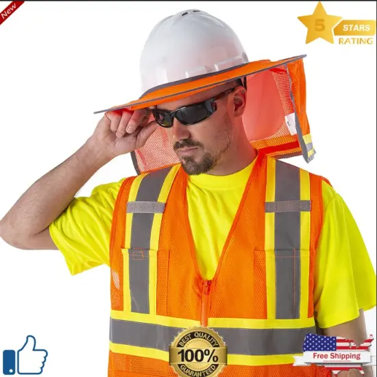 Radyan&reg; High Visibility Safety Vest with Zipper Reflective Jacket {3}