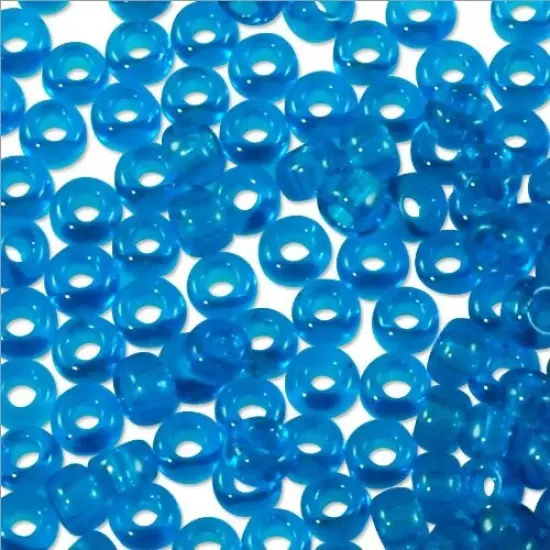 Miyuki Round Rocaille Seed Bead 11/0 Transparent Peacock Blue {3}