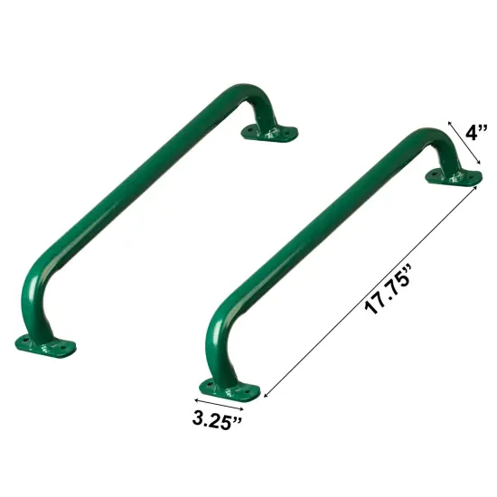 Green Metal Safety Grab Handles Set, Kids Outdoor Play House Hand Grip Bars for Jungle Gym Playground Set Accessory {6}
