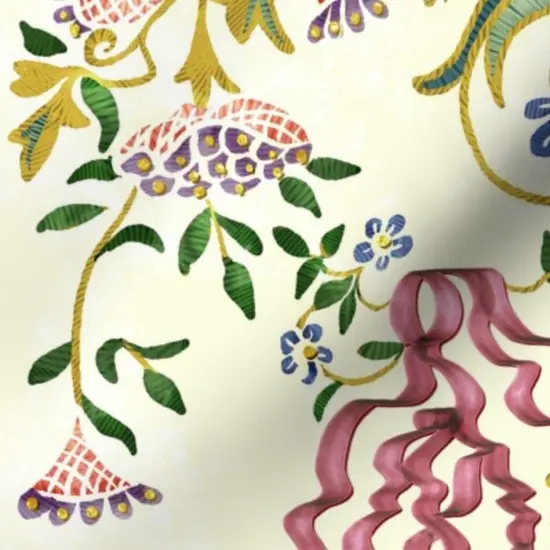 Various Fabrics by the Yard or Fat Quarter Magic Fairy Tale French Rococo Romantic Baroque Forget Me Nots Regency Custom Printed Fabric by Spoonflower {7}