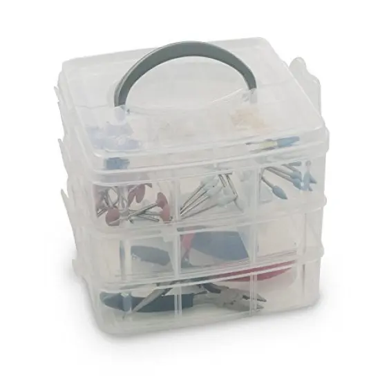 Handheld Stackable Jewelry Organizer -Customize Storage with Removable Dividers {1}