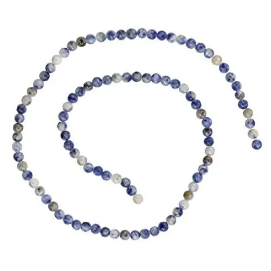 Denim Lapis Round Beads 4mm (16" Strand) {1}