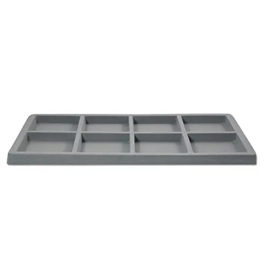 JewelrySupply Flocked Insert Standard Size 2x4 Grey {2}