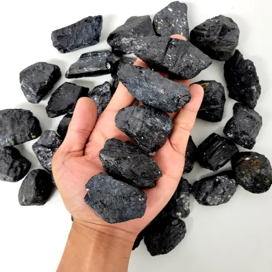 Black Tourmaline Crystal Large Chunks {1}