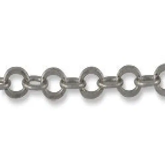 JewelrySupply 3mm Antique Silver Plated Cable Chain (Priced per Foot) {1}