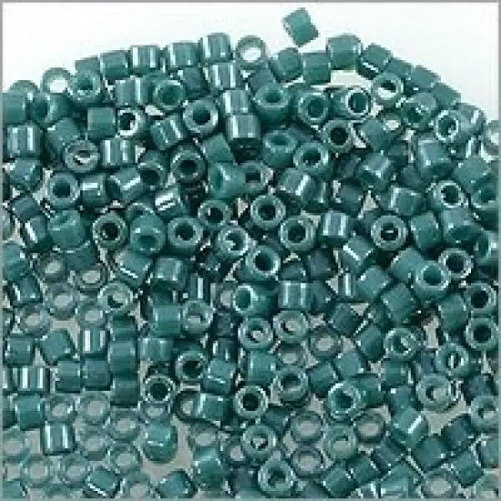 Miyuki Delica Seed Bead 11/0 Dark Turquoise Glazed Luster Opaque {2}