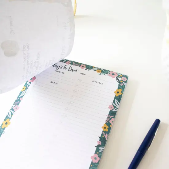 bloom daily planners Planning Pad, 6" x 9", Timed Daily Pad, Garden Blooms {5}