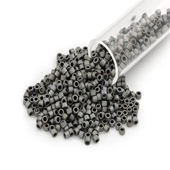 Miyuki Delica Seed Bead 11/0 Matte Grey AB {1}