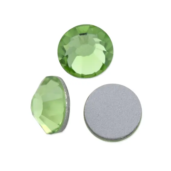 Preciosa Crystal VIVA12 Flat Back Rhinestone 3mm (SS12) Peridot (Package of 50) {1}