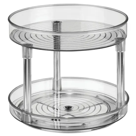 mDesign 2-Tier Lazy Susan, 9" Rotating Kitchen Organizer {5}