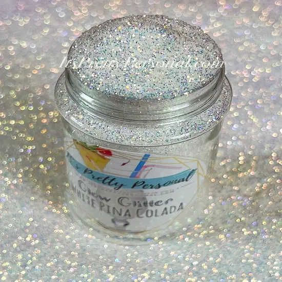 &ldquo;White Pina Colada"- GLOW Illumination Glitter Mix {4}