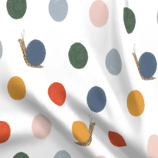 Various Fabrics by the Yard or Fat Quarter Polka Dots Woodland Snails Primary Colors Whimsical Cute Bright Colorful Large Scale Custom Printed Fabric by Spoonflower {5}