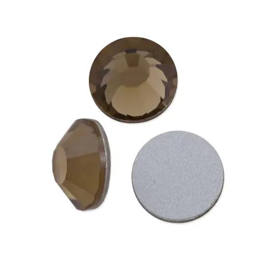 Preciosa Crystal VIVA12 Flat Back Rhinestone 4.7mm (SS20) Smoked Topaz (Package of 50) {1}