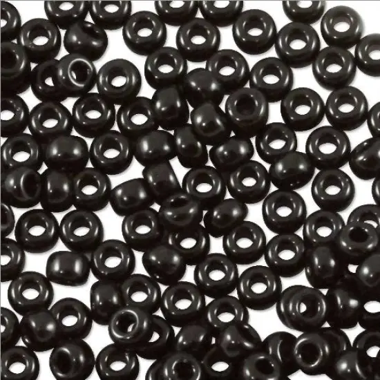 Miyuki Round Rocaille Seed Bead 11/0 Opaque Black {3}