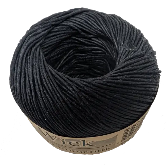 250 Feet of Bee's Wax Black Hemp Wick Twine, Perfect for Candle Making, Arts and Crafts, Jewelry, Beading and Bakers Twine {3}