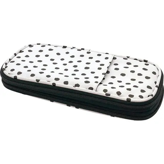 Black Painted Dots on White Pencil Case, Pack of 3 {3}