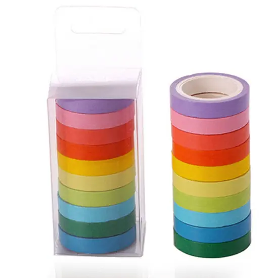 Kitcheniva 10 Pcs Writable Rolls Paper Washi Masking Tape {3}