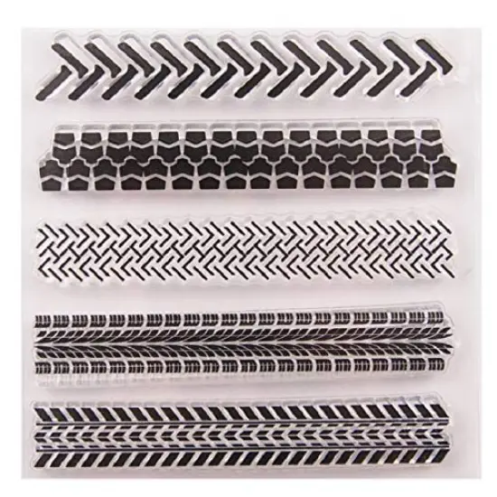 4 Pieces/Set Background Rubber Clear Stamp for Card Making Decoration and Scrapbooking {3}