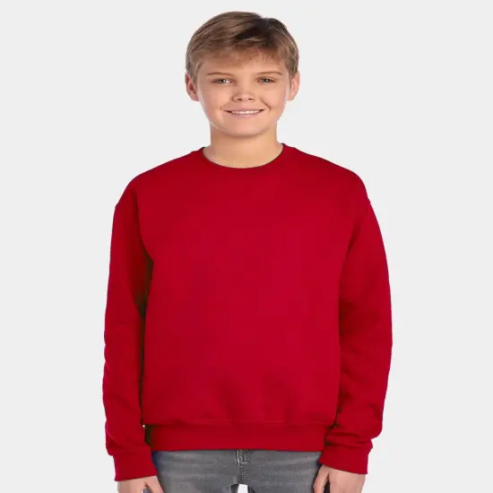 JERZEES&reg; Youth Crewneck Sweatshirt True red {2}