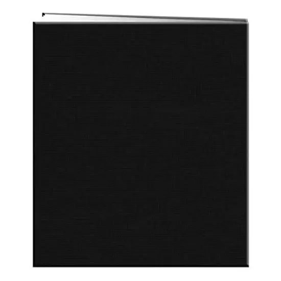 Pioneer MB-811CBFBLK 8 1/2 Inch by 11 Inch Postbound Fabric Frame Cover Memory Book, Deep Black {3}