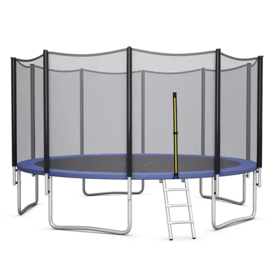 Outdoor Trampoline Bounce Combo with Safety Closure Net Ladder {1}