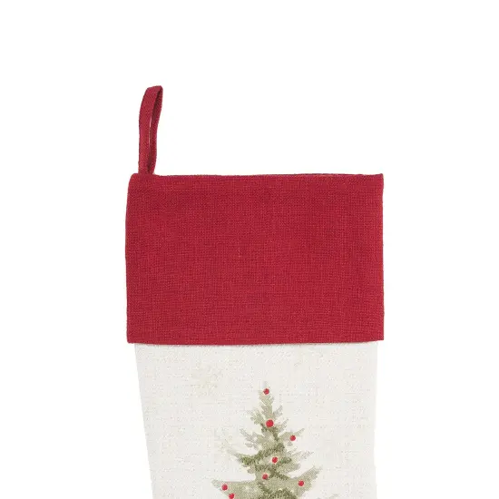 8.5" x 20" Embellished Winter Christmas Trees Hanging Large Christmas Stocking {4}