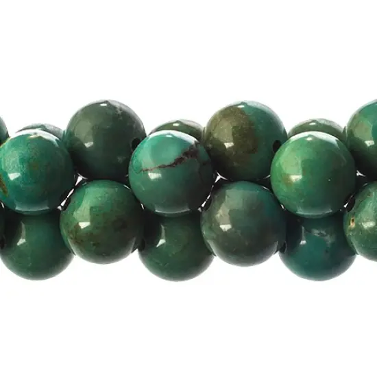 Earth's Jewel 10mm Turquoise Green Dyed Stabilized Semi-Precious Strung Bead {1}