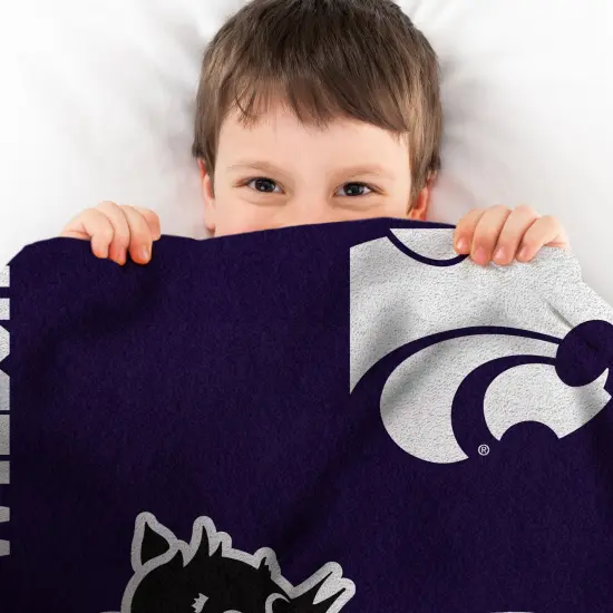 Sleep Squad Kansas State Wildcats Willie the Wildcat Mascot 60” x 80” Raschel Plush College Blanket {5}
