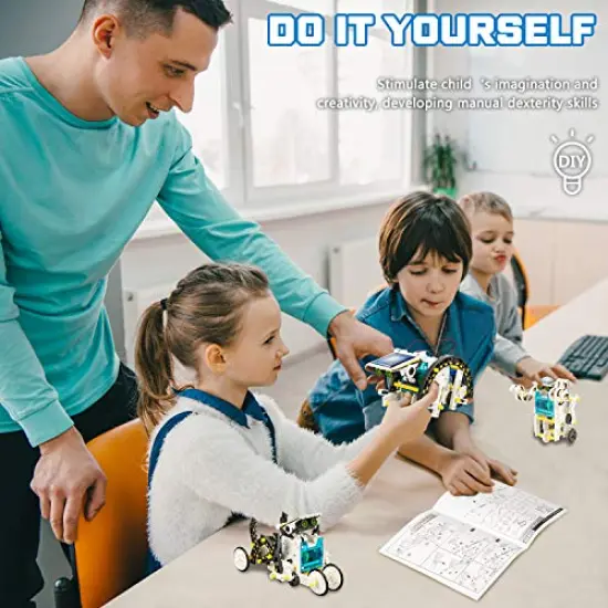 Educational Experiment DIY Robotics Kit, Science Toy Solar Powered Building Robotics Set Age 8-12 for Boys Girls Kids Teens to Build {4}