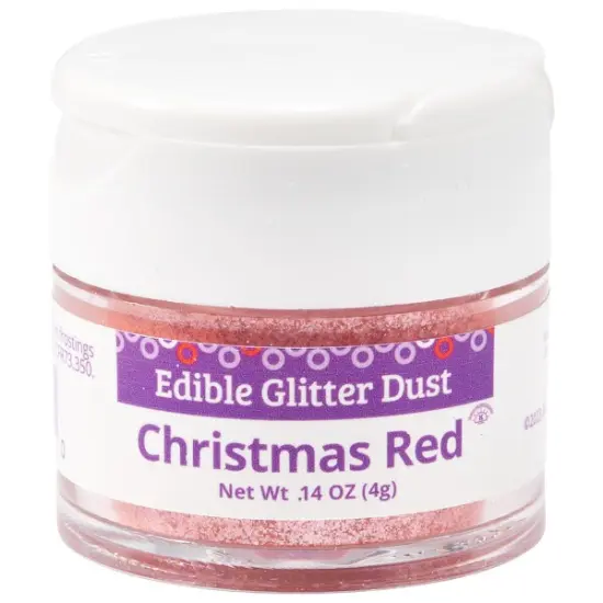 Edible Glitter Dust, 4g Christmas red {1}