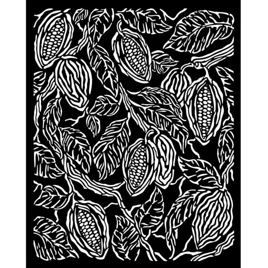 Stamperia Stencil 7.87"X9.84"-Coffee And Chocolate Coffee Texture {1}