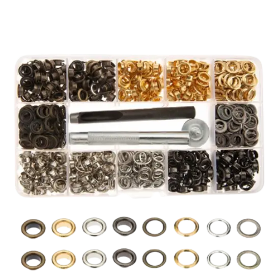 Kitcheniva 400 Set Grommet Kit Eyelet Hole Punch Tool 3/16" {1}