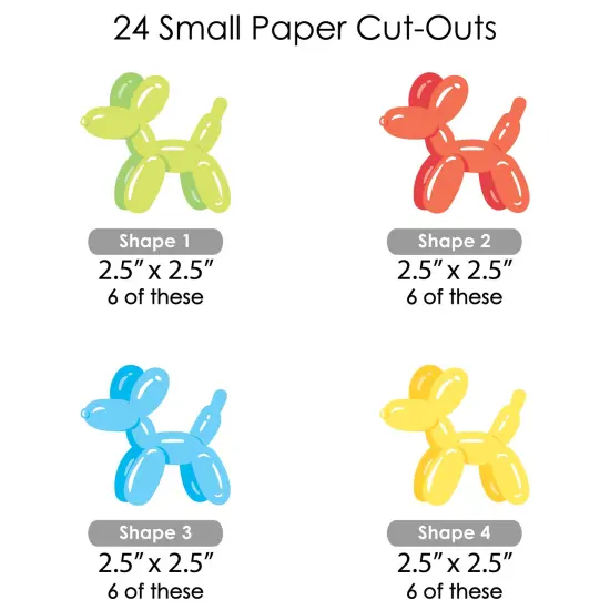 Big Dot of Happiness Balloon Animals - Happy Birthday Party DIY Decorations - Clothespin Garland Banner - 44 Pieces {7}