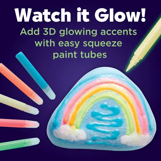 Glow in the Dark Rock Painting Kit: Crafts for Kids Ages 4-8+, Painting Rocks Arts and Crafts, Kids Gift {6}