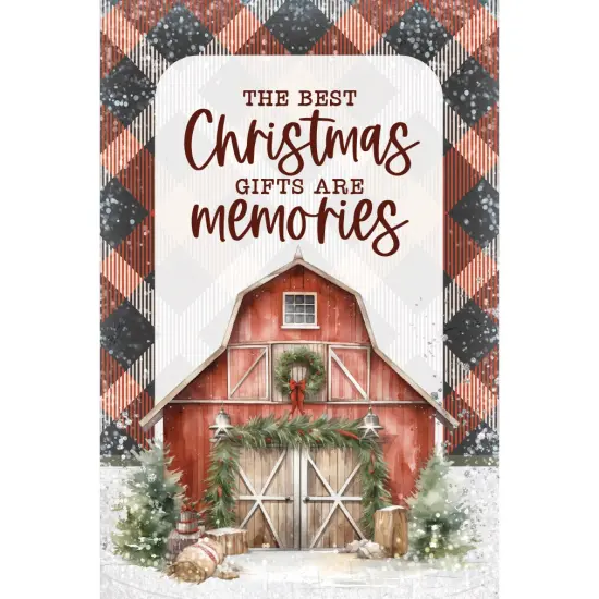 The Best Christmas Gifts Christmas Wood Plaque with Easel and Hook Wall Tabletop Art - 4 inches x 6 inches {1}