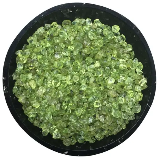 Peridot Grade A Tiny Crystal Chips &ndash; Size 0 {1}