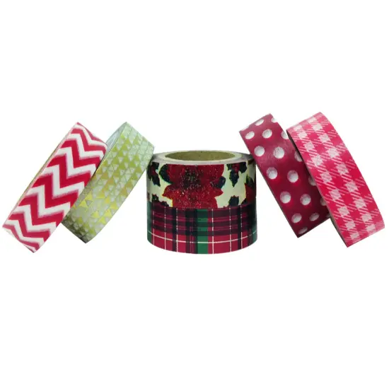 Wrapables Washi Masking Tape, Christmas Collection (Set of 6), SET01 {3}