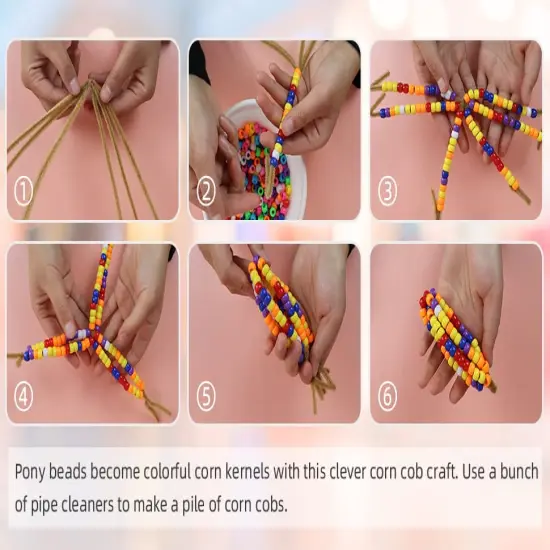 3000+ pcs Pony Beads, Multi-Colored Bracelet Beads, Beads for Hair Braids, Beads for Crafts, Plastic Beads, Hair Beads for Braids (Large Pack, Classic)&hellip; {6}