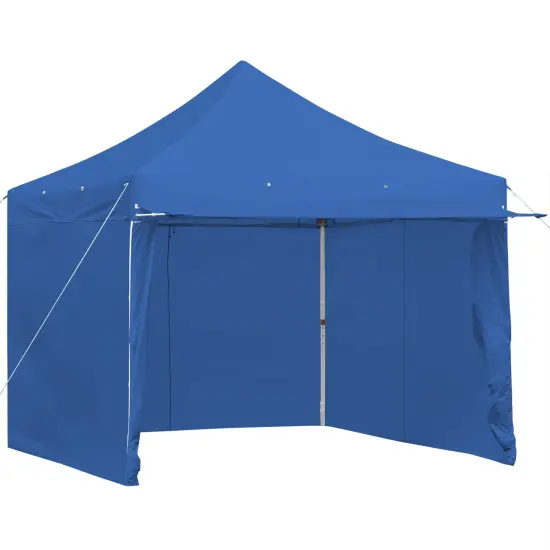 10 x 10 Feet Pop up Gazebo with 4 Height and Adjust Folding Awning Blue {3}