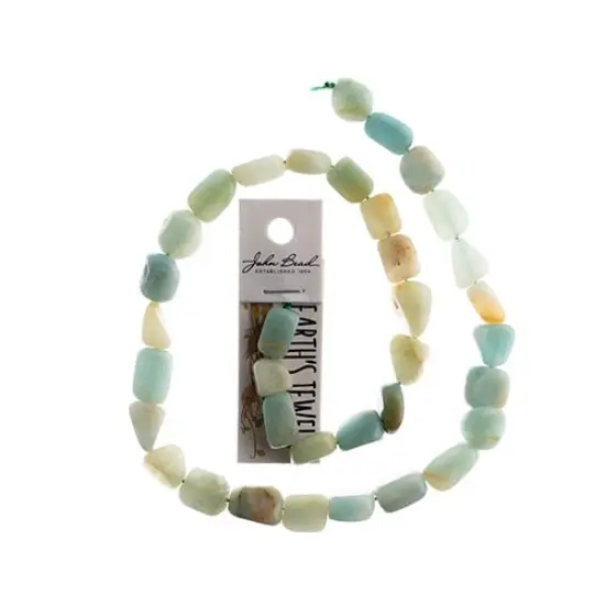 Earth's Jewel Semi-Precious 16" Amazonite Irregular Natural Bead Strand {1}