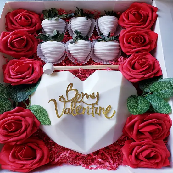 Artificial Rose Heads Red Wine Fake Roses Latex Foam Roses Real Looking Rose Heads with Stems Wedding Decor DIY Bouquets Party Home Decor {4}