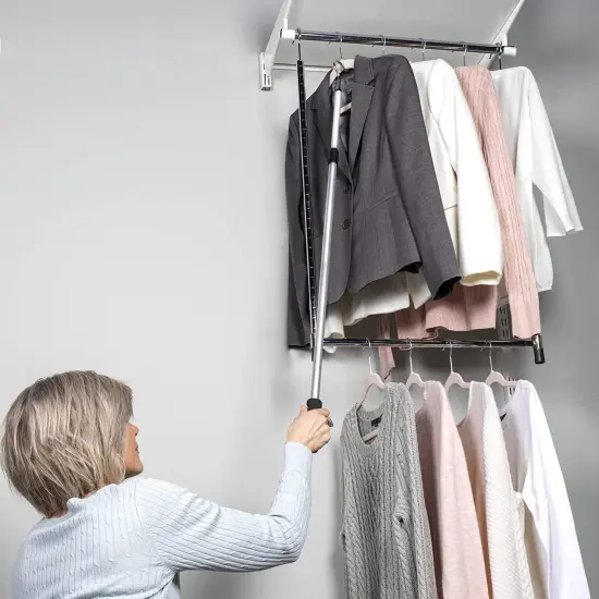 Shepherds Aluminium Pole with a 2.75-Inch Hook and Handle, Lightweight, Extendable from 36 to 62-Inch {2}