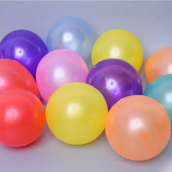 100pcs 10 inch Pearl Latex Colorful Thickening Multi-color {2}