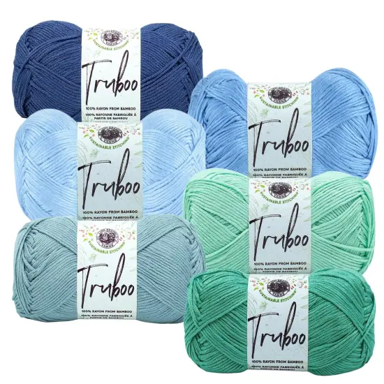 Lion Brand Yarn - Truboo - 6 Pack (Deep Waters) {1}