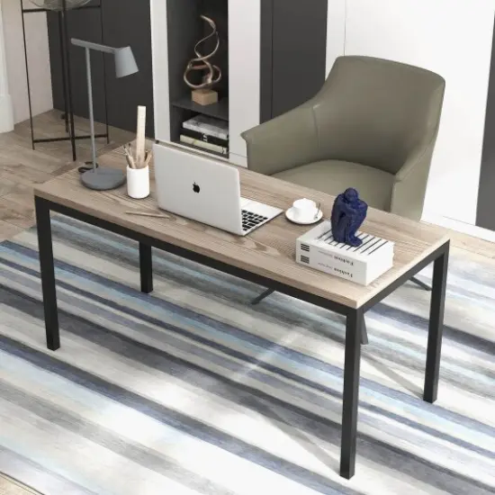 55 Inches Conference Table with Honeycomb Tabletop-Brown {1}