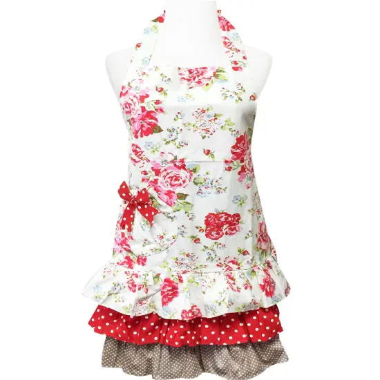 Wrapables Ruffles and Roses Apron for Baking, Cooking & Crafts, Adult {1}
