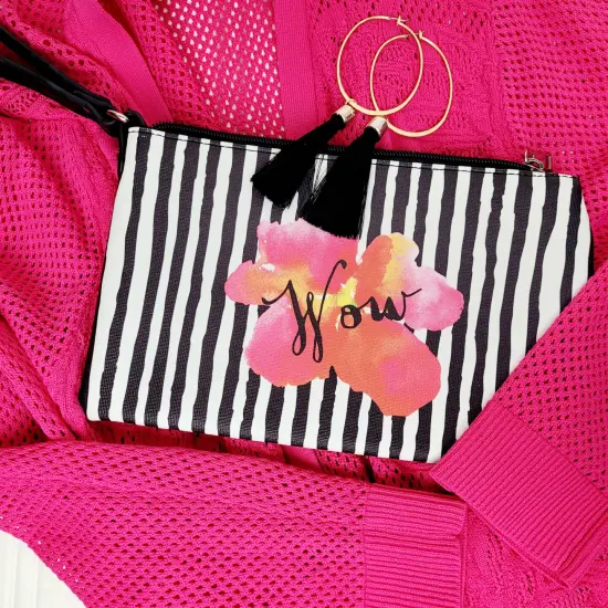 5 PC Joyce Rhinestone Leather Like Tassels w/Lobster Clasp {2}