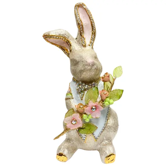 Easter Decorations - Marcarone Jweled Capiz Easter Bunny {1}